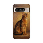 Abyssinian Warm Ticked Portrait Art Tough Phone Case