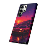 FD RX-7 Retro Sunset Sports Car Tough Case | Neon Vaporwave Beach Drive