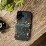 Vintage Teal 1957 Bel Air Classic Car Tough Case | Retro Rainy City Phone Cover