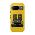 1969 Camaro Z28 Yellow Front View Muscle Car Tough Phone Case