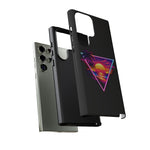 Synthwave Sunset Triangle Phone Case Retro Vaporwave Case