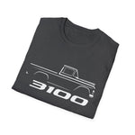 1957 3100 Pickup Outline Silhouette Classic Truck T-Shirt Line Art Emblem Chevy Fan Gift