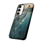 Striped Bass Phone Case, Sunset Topwater Strike Cover for Anglers