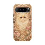 Persian Cat Floral Art Nouveau Tough Phone Case