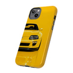 Yellow Supra Phone Case, MK4 90s JDM Legend Tough Protective Cover for Men