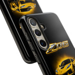 Z06 Corvette Phone Case, Yellow Neon Chrome Studio Cover