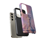 Praying Cherub Statue halo Vaporwave Aesthetic phone case