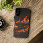 Black Charger Classic Muscle Flames Tough Phone Case Cover Gift