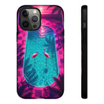 Neon Flamingo Pool Vaporwave Art Tough Phone Case