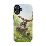 Playful Dog in Meadow Great Dane phone case | Puppy Art Tough Cover