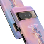 Praying Cherub Statue halo Vaporwave Aesthetic phone case