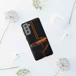 Orange Cuda Phone Case, Muscle Car Stripe Studio Cover, Gift
