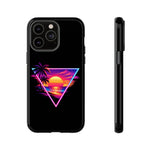 Synthwave Sunset Triangle Phone Case Retro Vaporwave Case