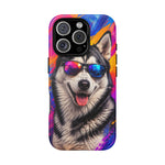 Cool Husky Sunglasses Portrait Tough Phone Case - Abstract