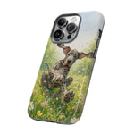 Playful Dog in Meadow Great Dane phone case | Puppy Art Tough Cover