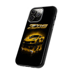 Z06 Corvette Phone Case, Yellow Neon Chrome Studio Cover
