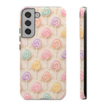 Pastel Swirl Lollipops Tough Case | Candy Pattern Phone Cover