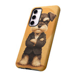 Schnauzer Mustache Boss Phone Case Funny Dog Lover Gift