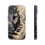 Piano Cat walking on keys Tough Case | Phone cover, musical cat art