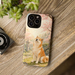 Akita under Cherry Blossoms Dog Breed Phone Case