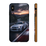 Skyline GT-R R34 White Nurburgring Speed Art Tough Phone Case