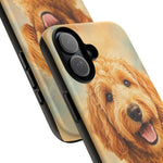 Goldendoodle Fluffy Curls Portrait Art Tough Phone Case