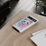 Pastel Panda Phone Case, Glitch Color Block Cover
