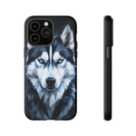 Siberian Husky Geometric Diamond Art Tough Phone Case
