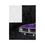1970 Cuda Purple Muscle Car Blanket | Vintage Barracuda Throw
