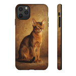 Abyssinian Warm Ticked Portrait Art Tough Phone Case