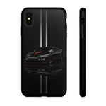 300ZX Phone Case, Black 90 JDM Sports Car Red Stripe Studio Cover