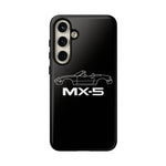 MX-5 Miata White Side Silhouette Tough Phone Case Cover Gift