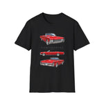 Red 1966 Continental Classic Car T-Shirt | Vintage Convertible Illustration