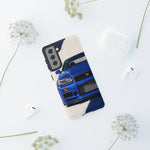 R34 Skyline GT-R Bayside Blue Tough Phone Case for 90s JDM Fans
