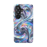 Chrome Metallic Swirl  Art Tough Phone Case