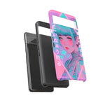 Neon Cyber Geisha phone case | Tough Case