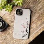 Plum Blossom Ink Wash Phone Case Minimalist Zen Tough Case