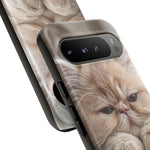 Persian Kitten Phone Case, Sleepy Macro Close-Up Portrait Cover