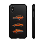 1970 Challenger Phone Case Orange, Three-View Vector Tough Cover
