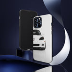White C6 Z06 Front View tough phone case for Sports Car Drivers