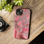 Pink Lip Gloss Heart Mirror Phone Case Girly Tough Case