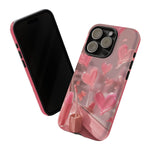 Pink Lip Gloss Heart Mirror Phone Case Girly Tough Case