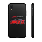 Red C8 Z06 Illustration Phone Case for Vette Owners | Tough Cover