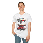 1982 Chevy K10 Silverado Red Pickup T-Shirt | Trio Truck Illustration