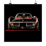 1972 Corvette Stingray Poster Classic Muscle Car Front View Art