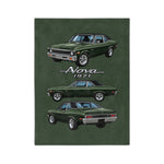 1971 Chevy Nova Illustration Velveteen Microfiber Blanket | Classic Muscle Car