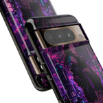 Anime Girl Neon City Tough Phone Case Cover Gift