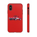 Red Classic Corvette C1 Illustration phone case | Retro Car Tough Case