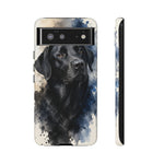 Black Lab Watercolor Art Tough Phone Case - Dog Portrait