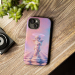 Praying Cherub Statue halo Vaporwave Aesthetic phone case